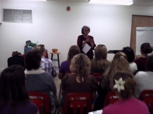 picture of mary ann conducting a workshop