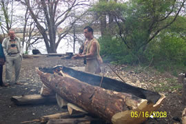 Wampanoag canoes picture