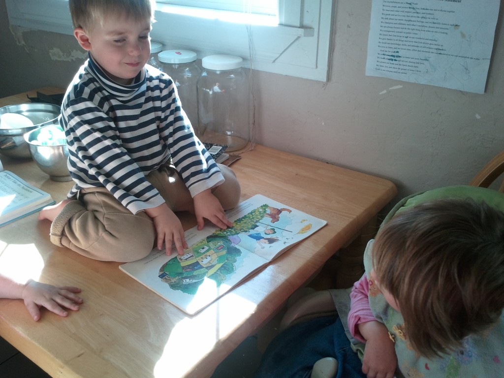 kids reading books about seasons picture