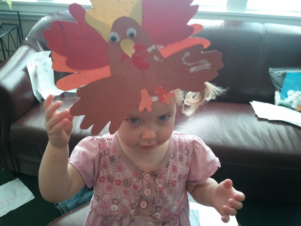 little girl in turkey crown picture
