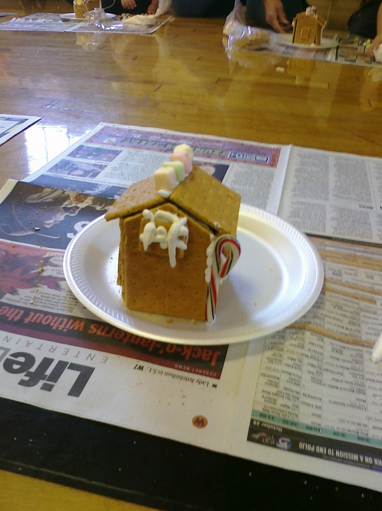 completed ginger bread house picture