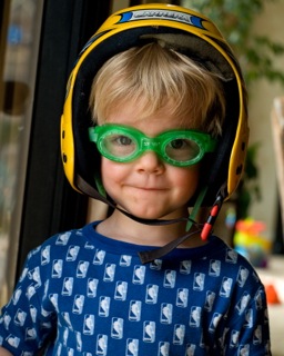 boy with goggles picture
