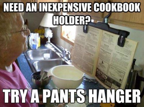 I probably relate because I am always wishing I had a recipe holder!!