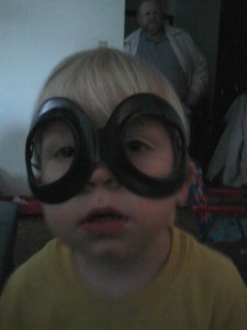 boy in aviation goggles