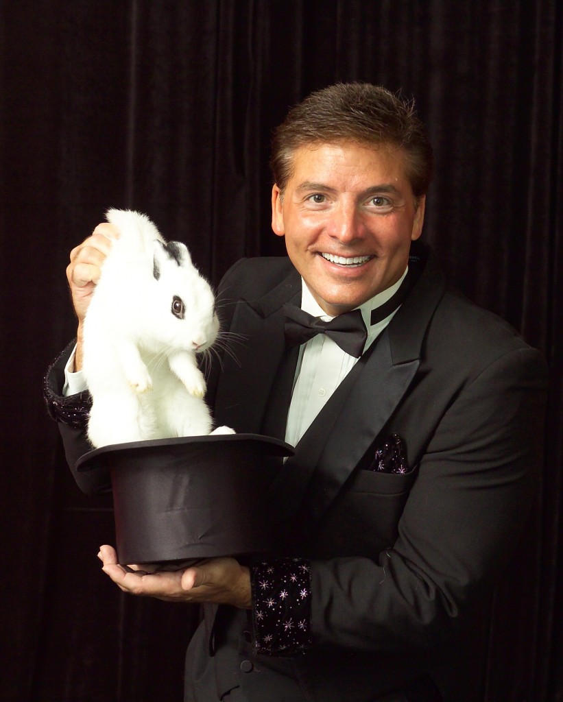 magician with a rabbit