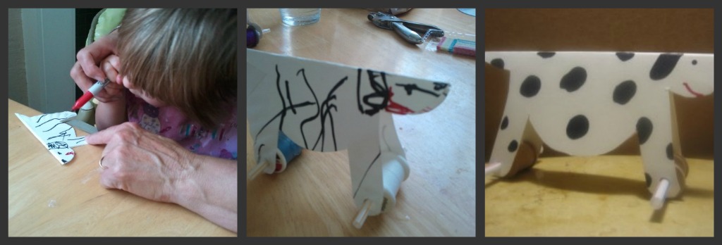 making rolling toy dog pictures