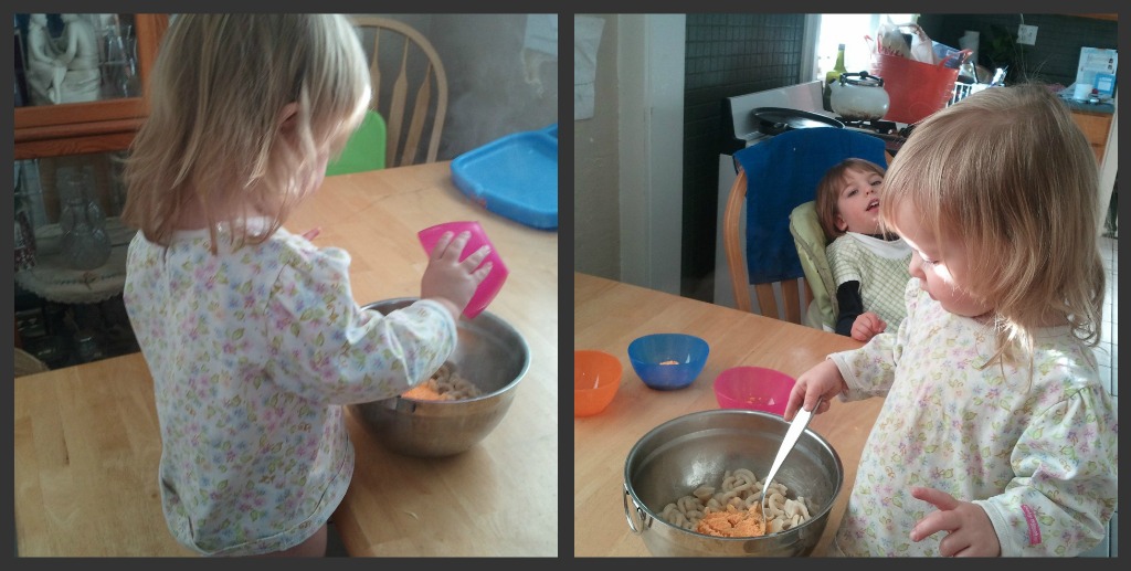 kids making mac n cheese, a milk product