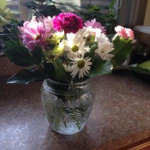 glass vase flowers